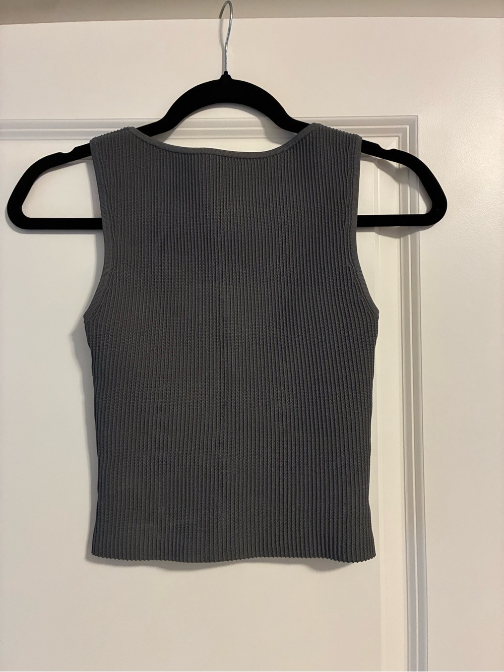 Aritzia Ribbed backless Tank Top - Gray